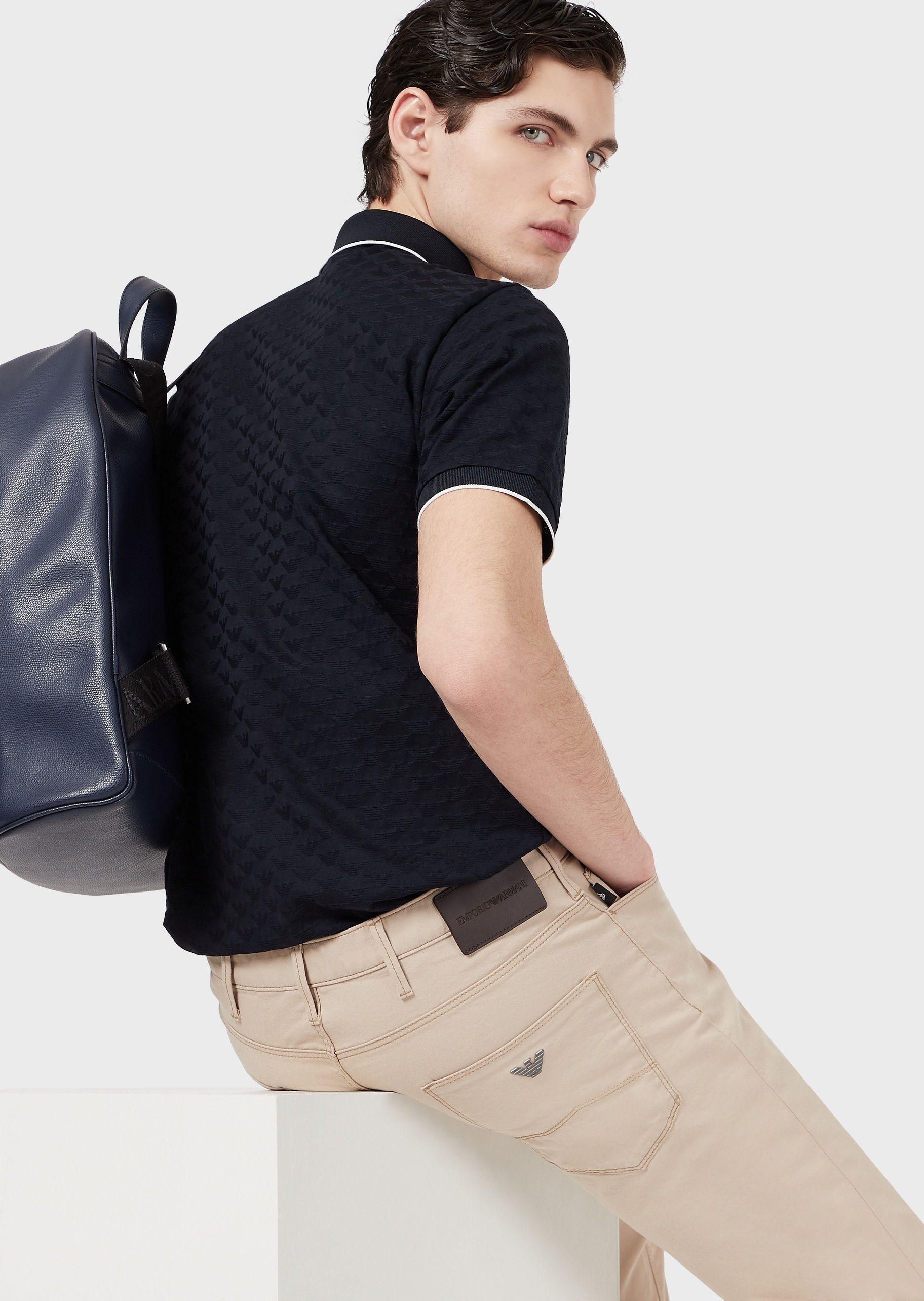 Emporio Armani 棉质短袖Polo衫