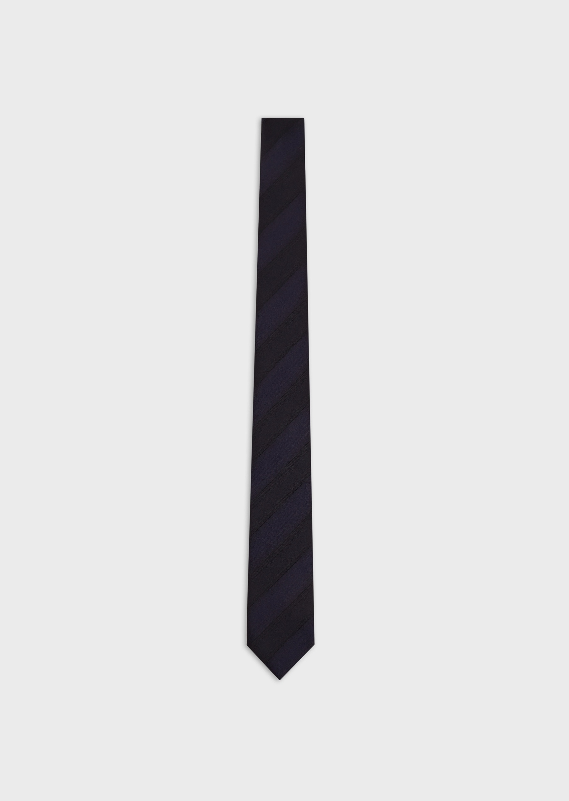 Giorgio Armani 男士休闲商务箭头型绵羊毛宽斜条纹领带
