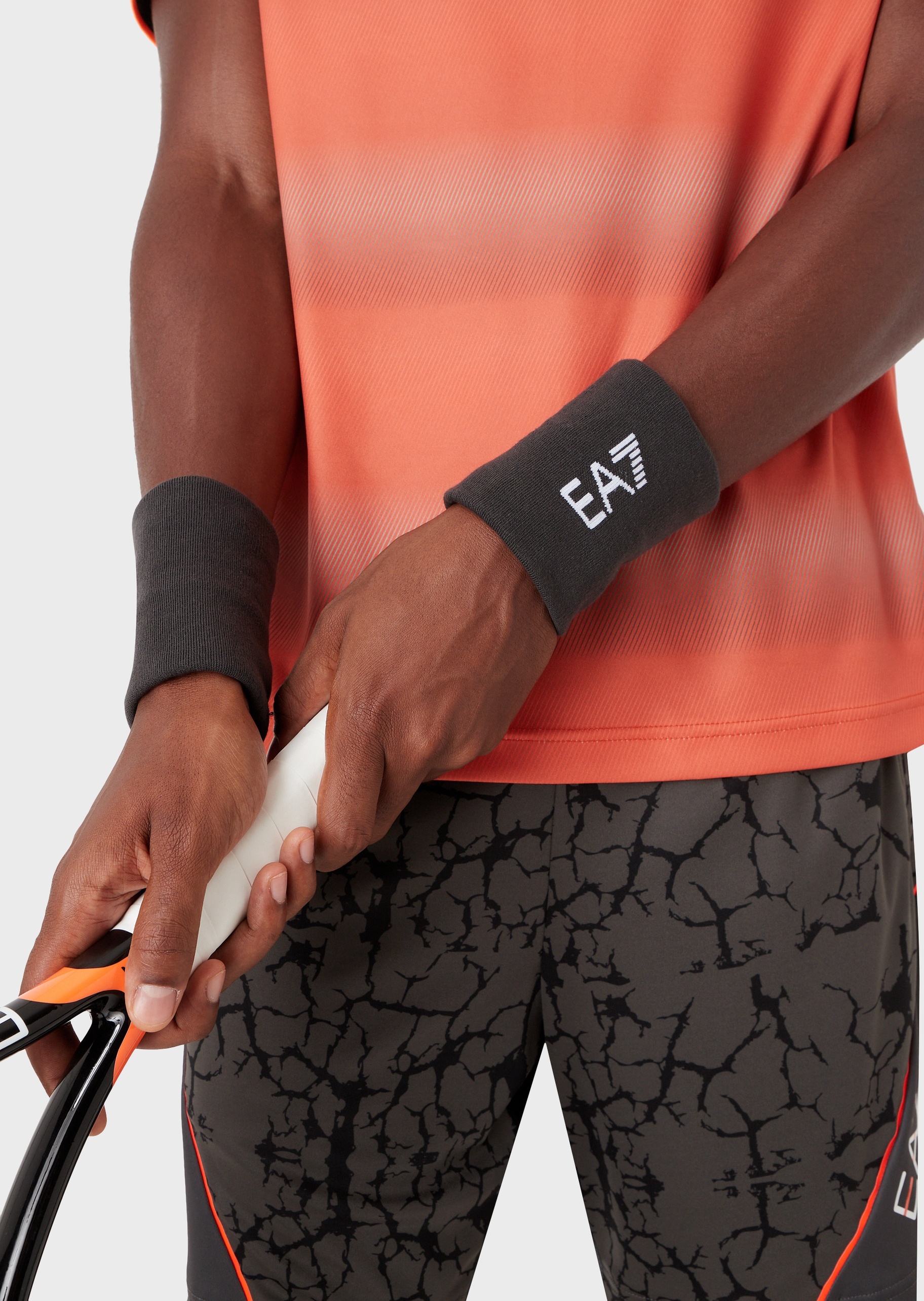 EA7 男女标识舒适运动网球腕带