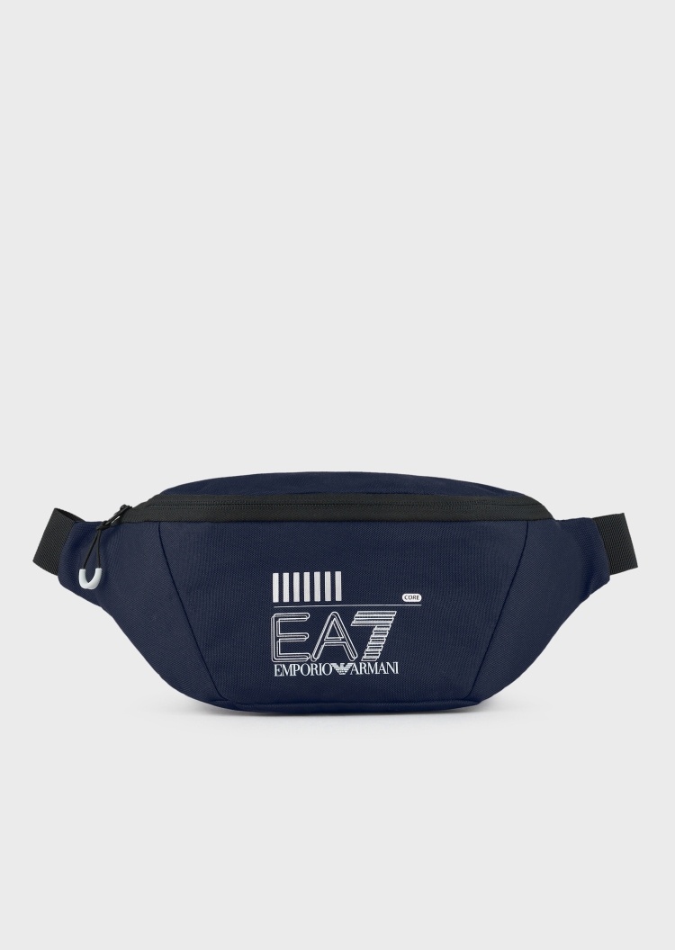EA7 撞色标识织带斜挎腰包