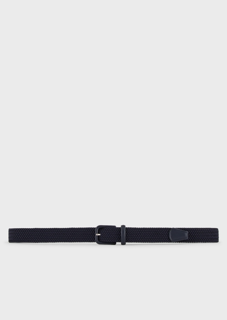 Giorgio Armani 纹理编织针扣时尚腰带