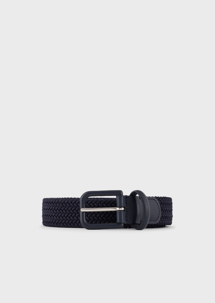 Giorgio Armani 纹理编织针扣时尚腰带