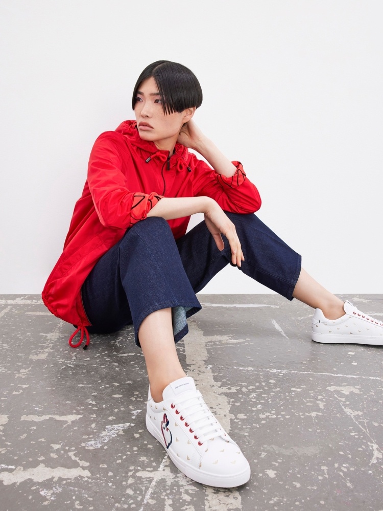 Emporio Armani 玉兔刺绣平纹T恤