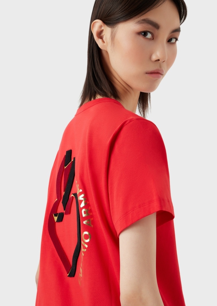 Emporio Armani 鹰标LOGO刺绣T恤