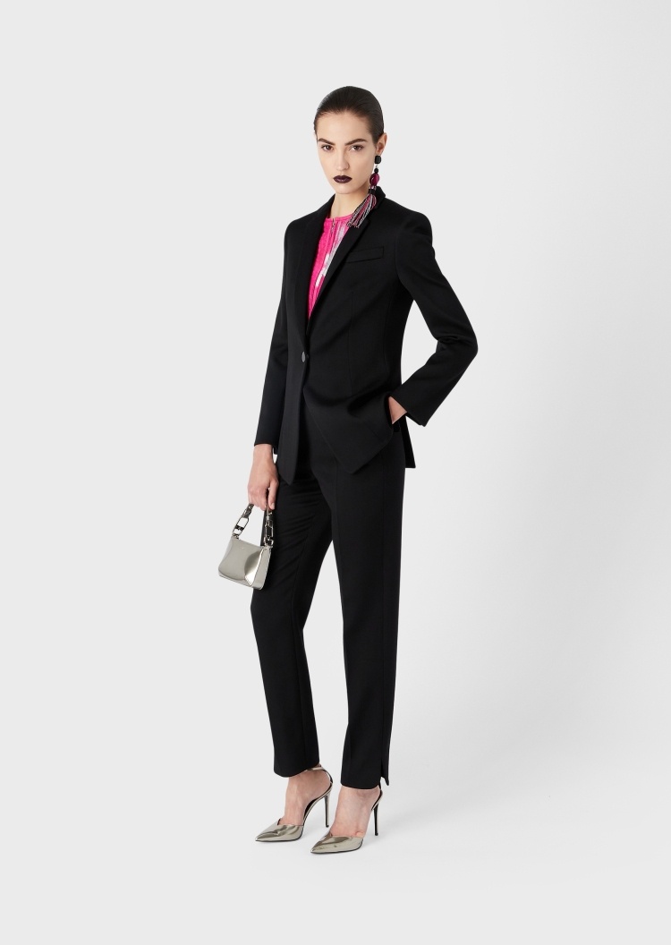 Giorgio Armani 侧开衩羊毛休闲裤
