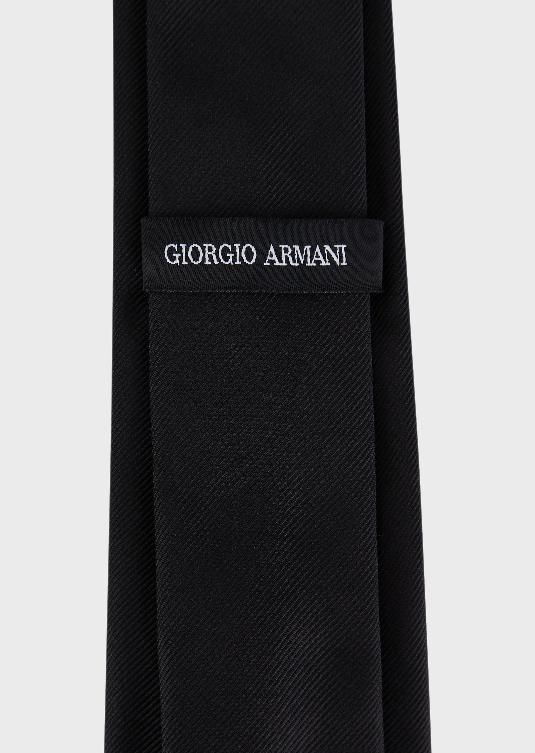 Giorgio Armani 男士复古简约箭头型桑蚕丝纯色商务领带