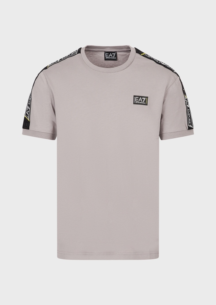 EA7 标识饰带棉质圆领T恤