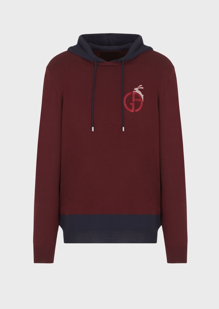 Giorgio Armani 玉兔刺绣针织卫衣