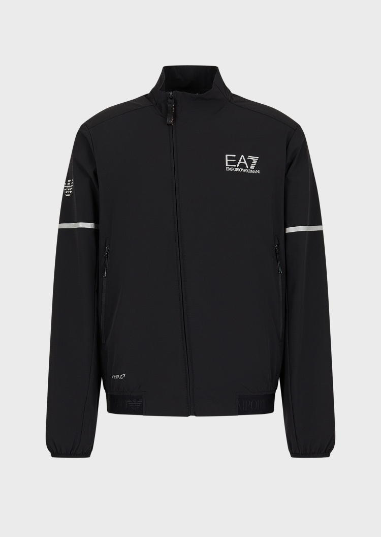 EA7 斜襟立领飞行夹克外套