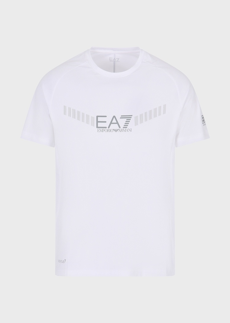 EA7 经典标识插肩圆领T恤