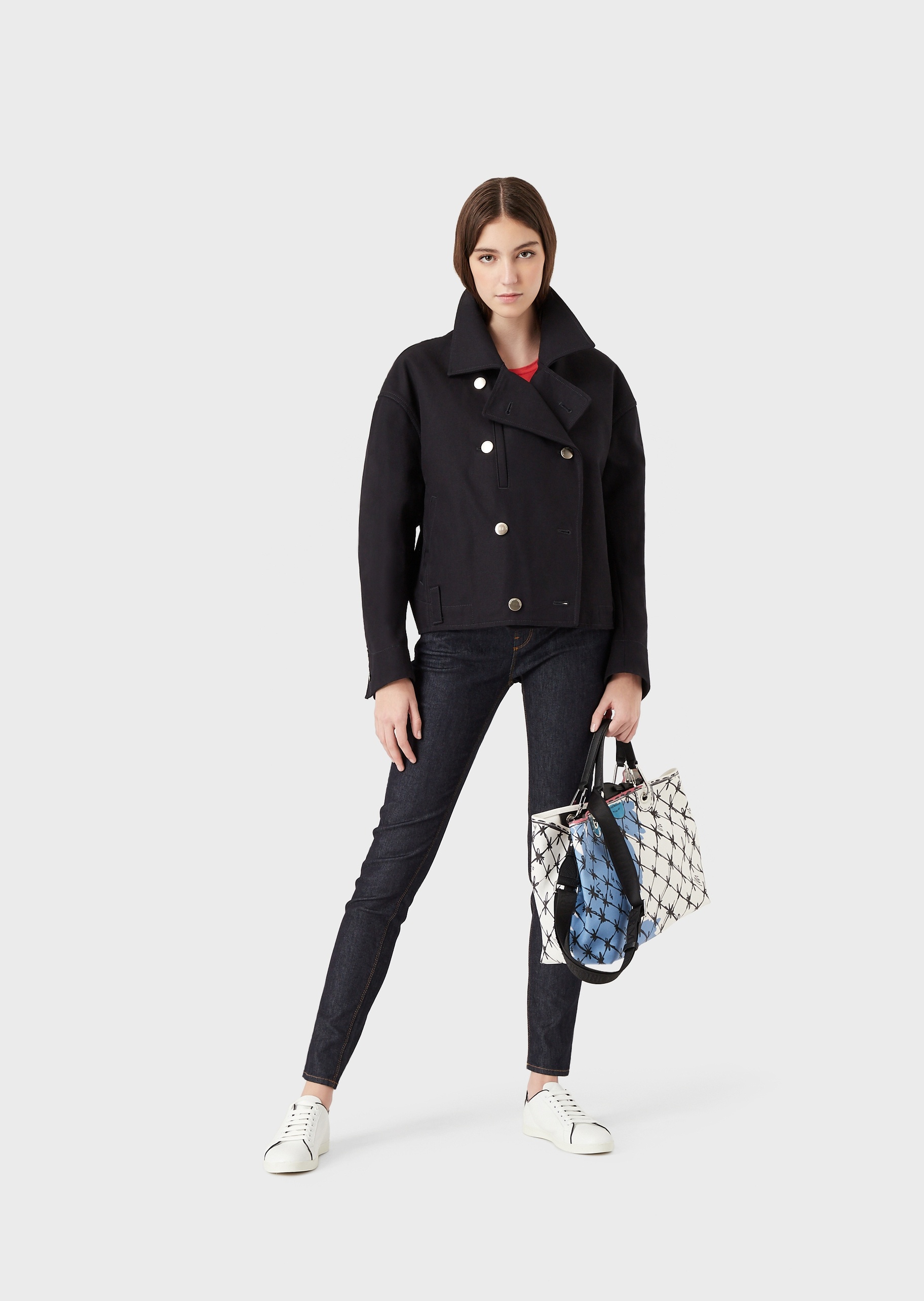 Emporio Armani 女士超紧身九分铅笔牛仔裤