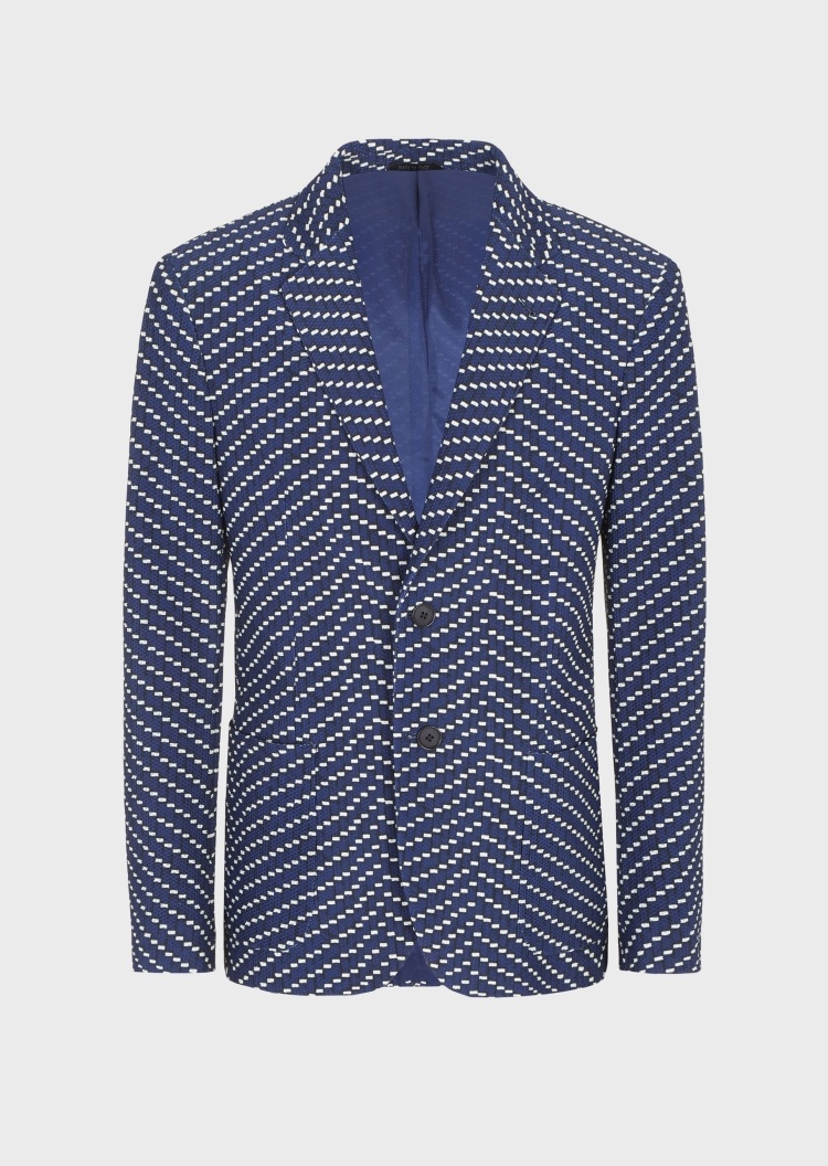 Giorgio Armani 人字纹印花西装外套