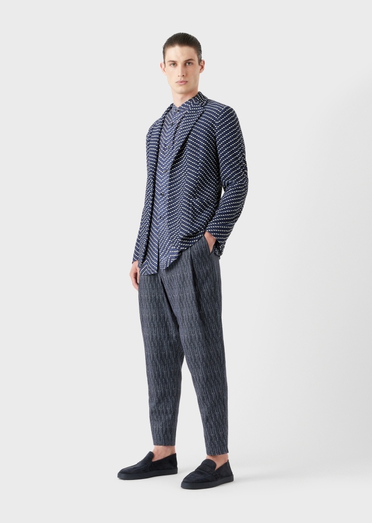 Giorgio Armani 人字纹印花西装外套