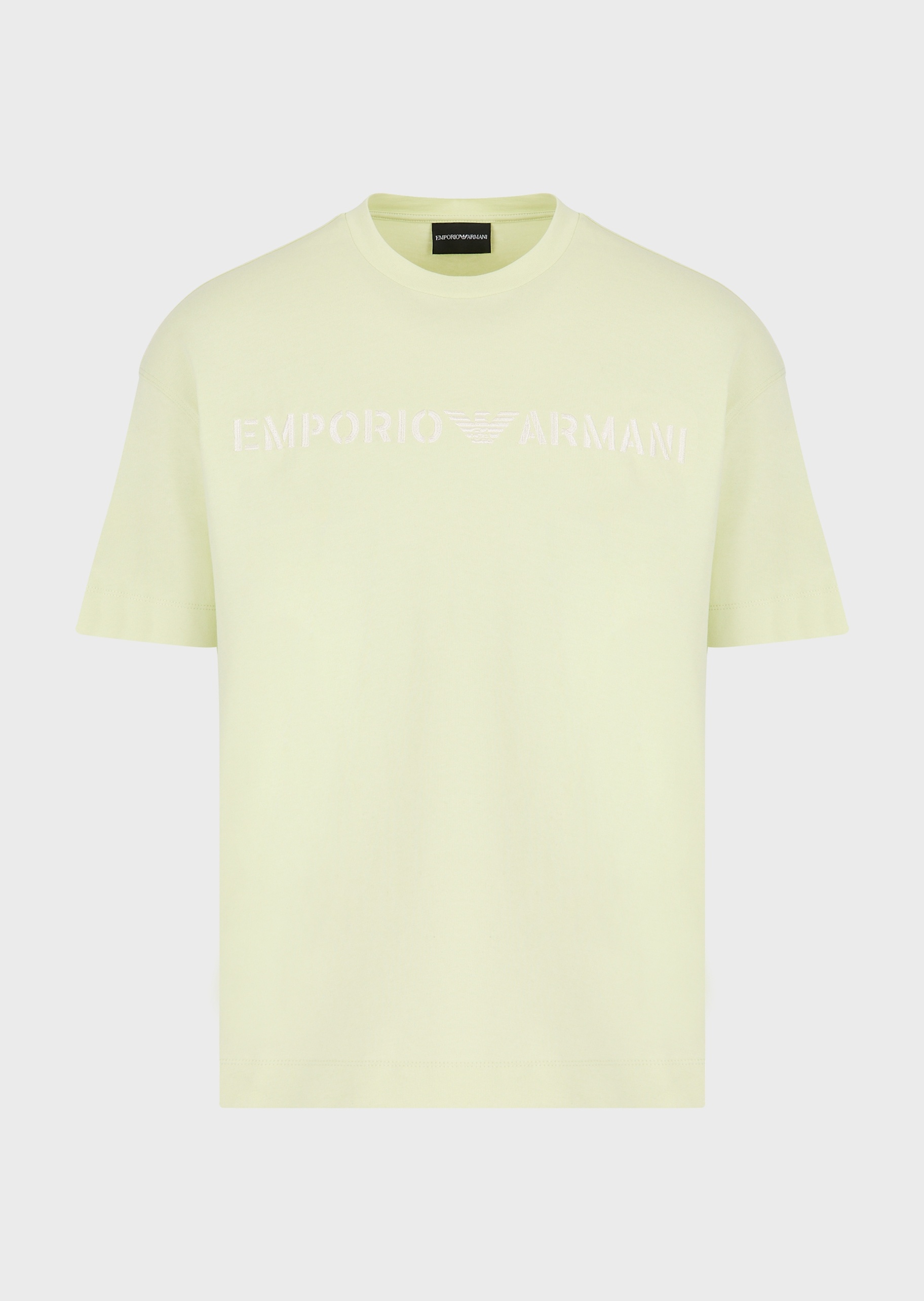 Emporio Armani 男士刺绣标识圆领短袖T恤