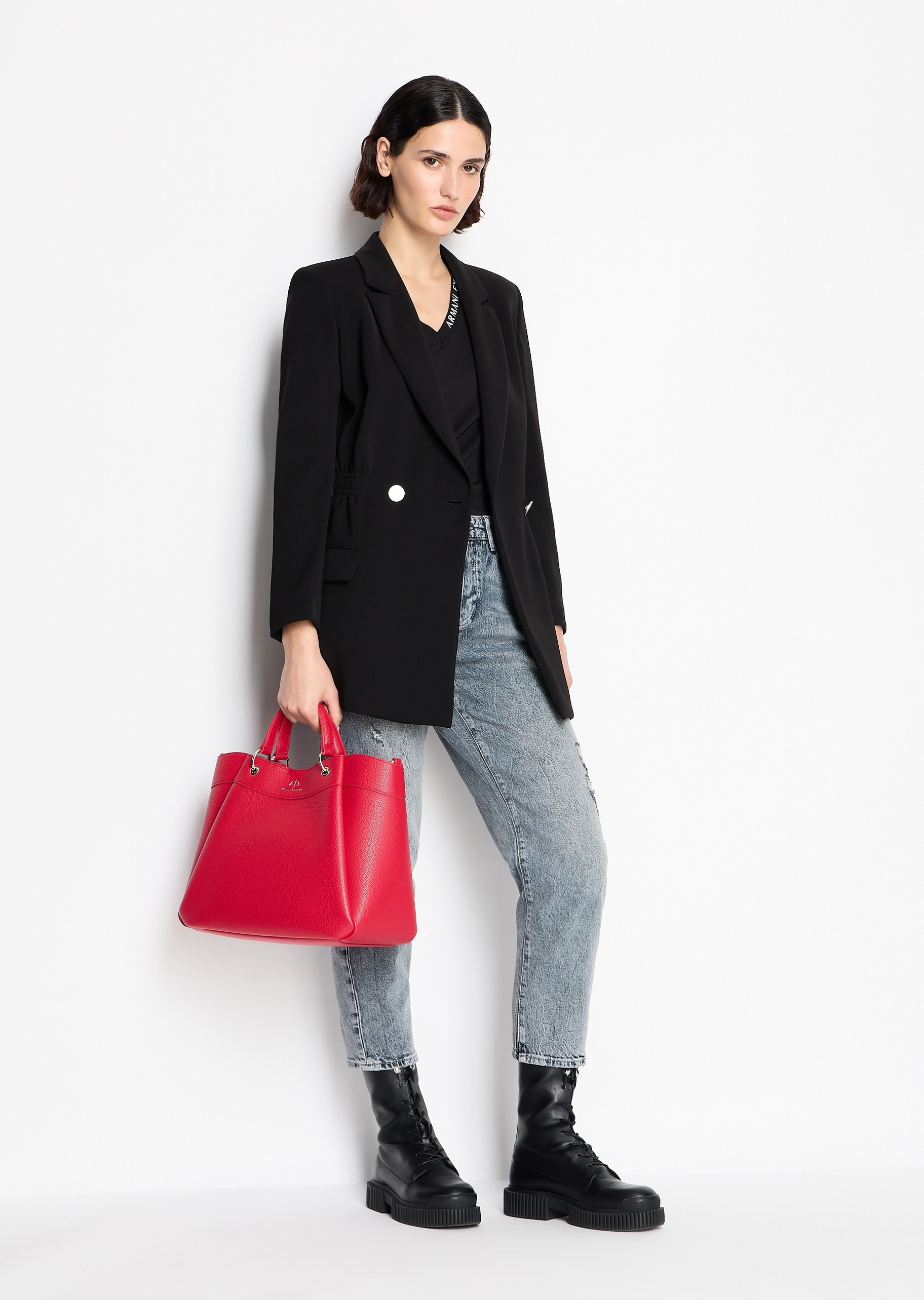 ARMANI EXCHANGE 女士渐变式肩带大号托特包