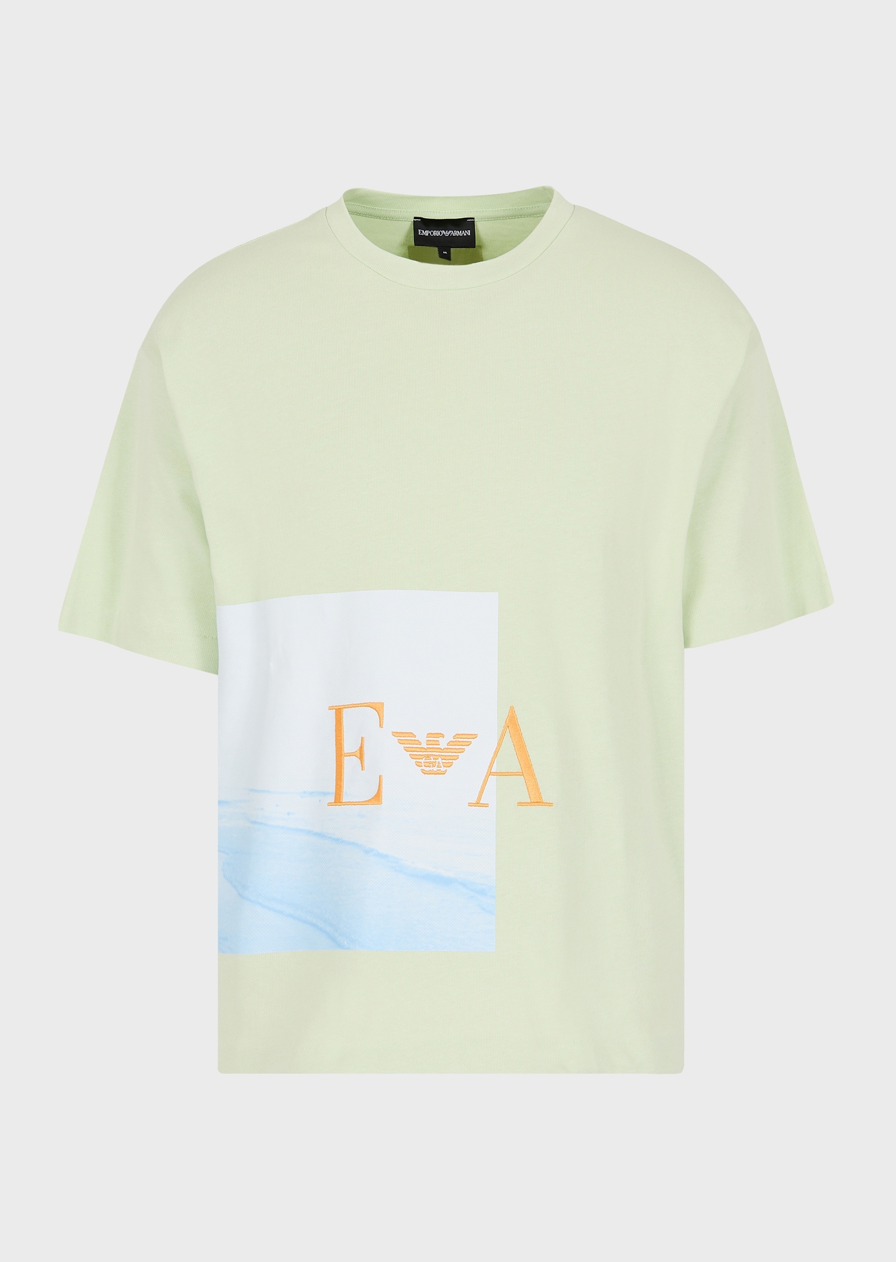 Emporio Armani 印花刺绣棉质短袖T恤