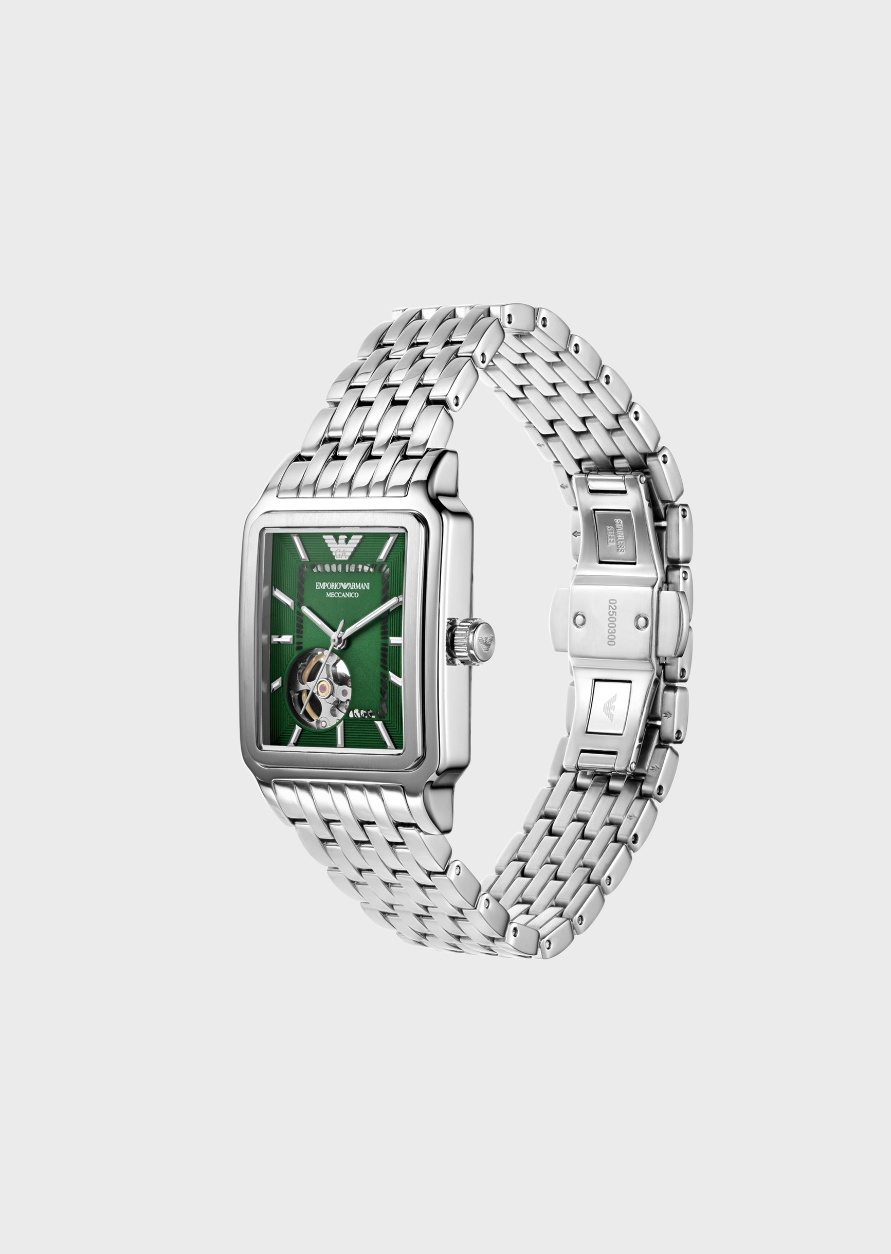 Emporio Armani 方形表盘机械腕表