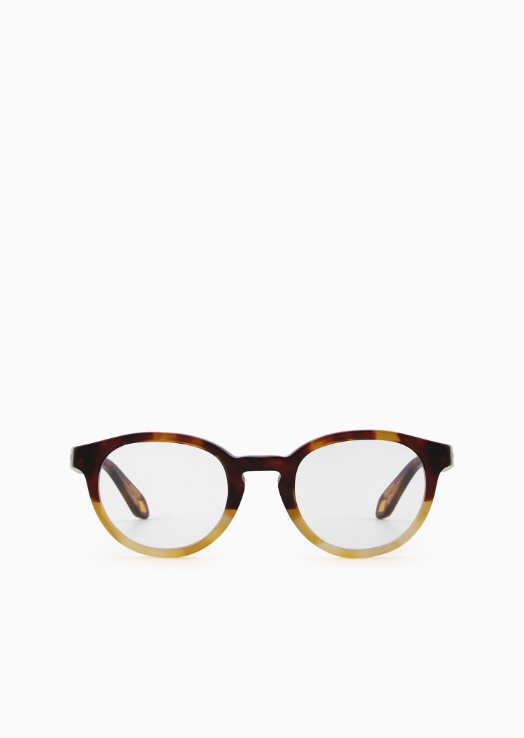 Giorgio Armani 男士可配度数半圆框斑纹时尚光学眼镜