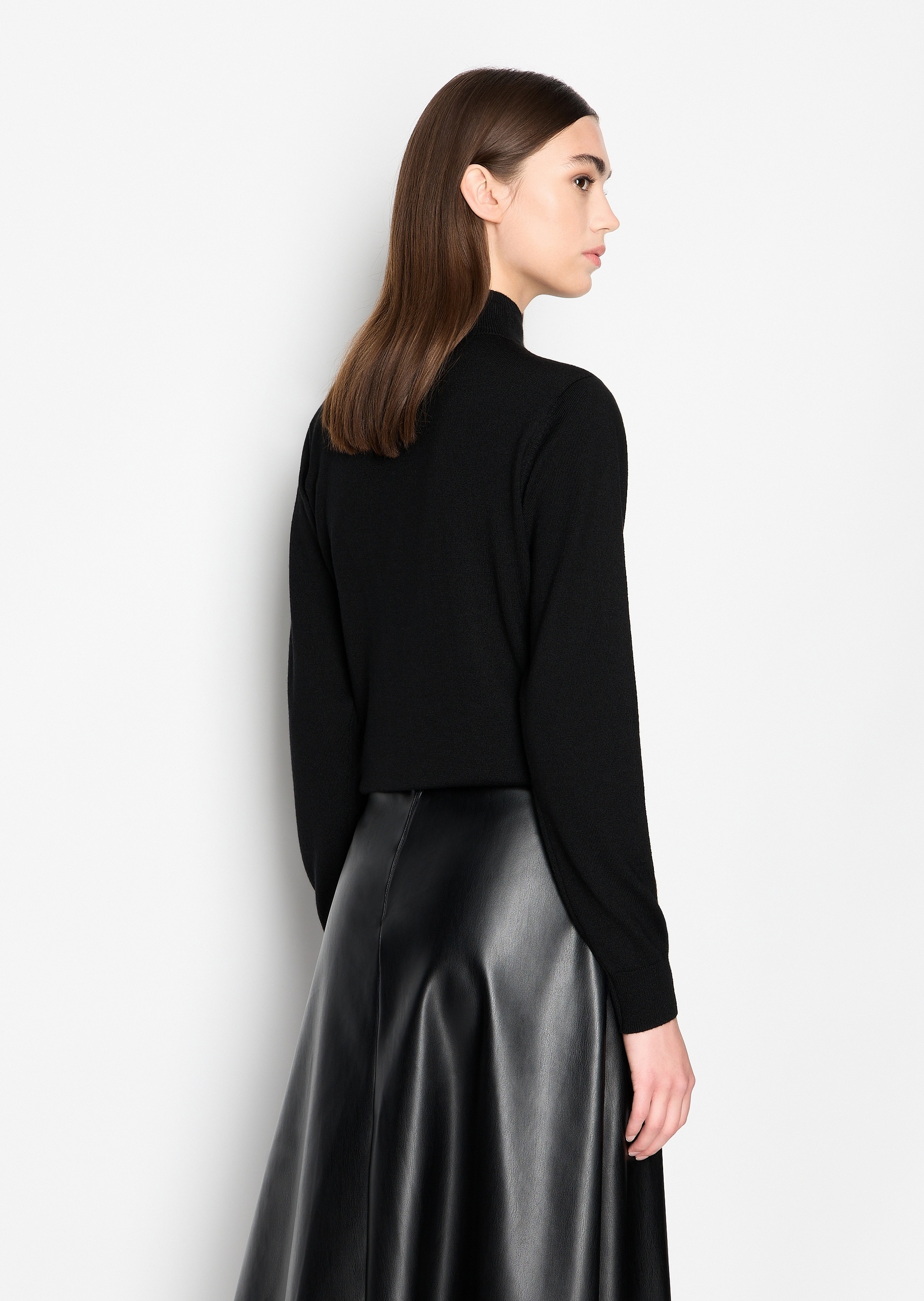 ARMANI EXCHANGE 女士半高领羊毛套头毛衣