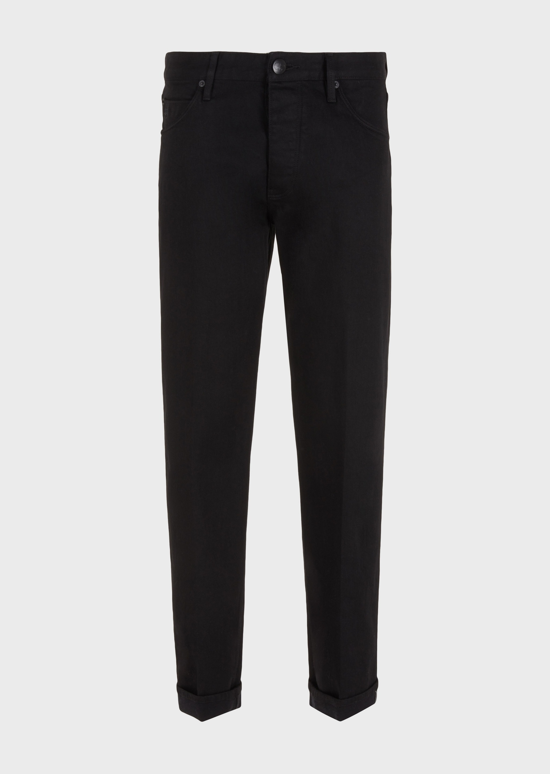 Emporio Armani 纯色简约直筒牛仔裤