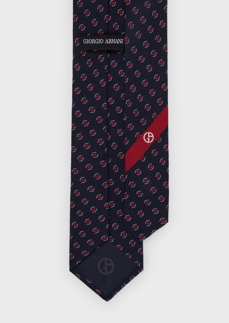 Giorgio Armani 几何印花真丝领带