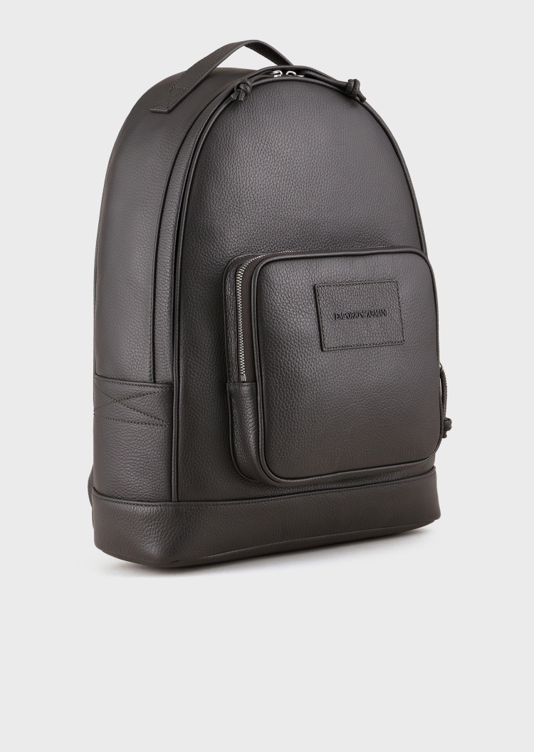 Emporio Armani 男士休闲拉链方形双肩包