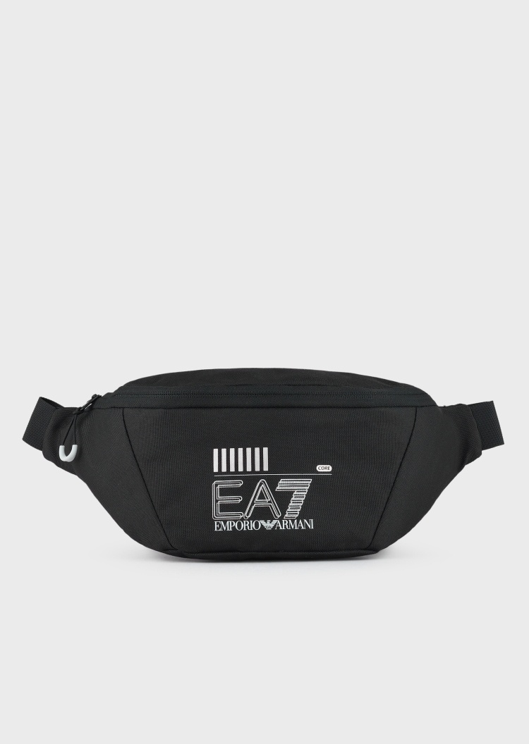 EA7 标识织带斜挎腰包
