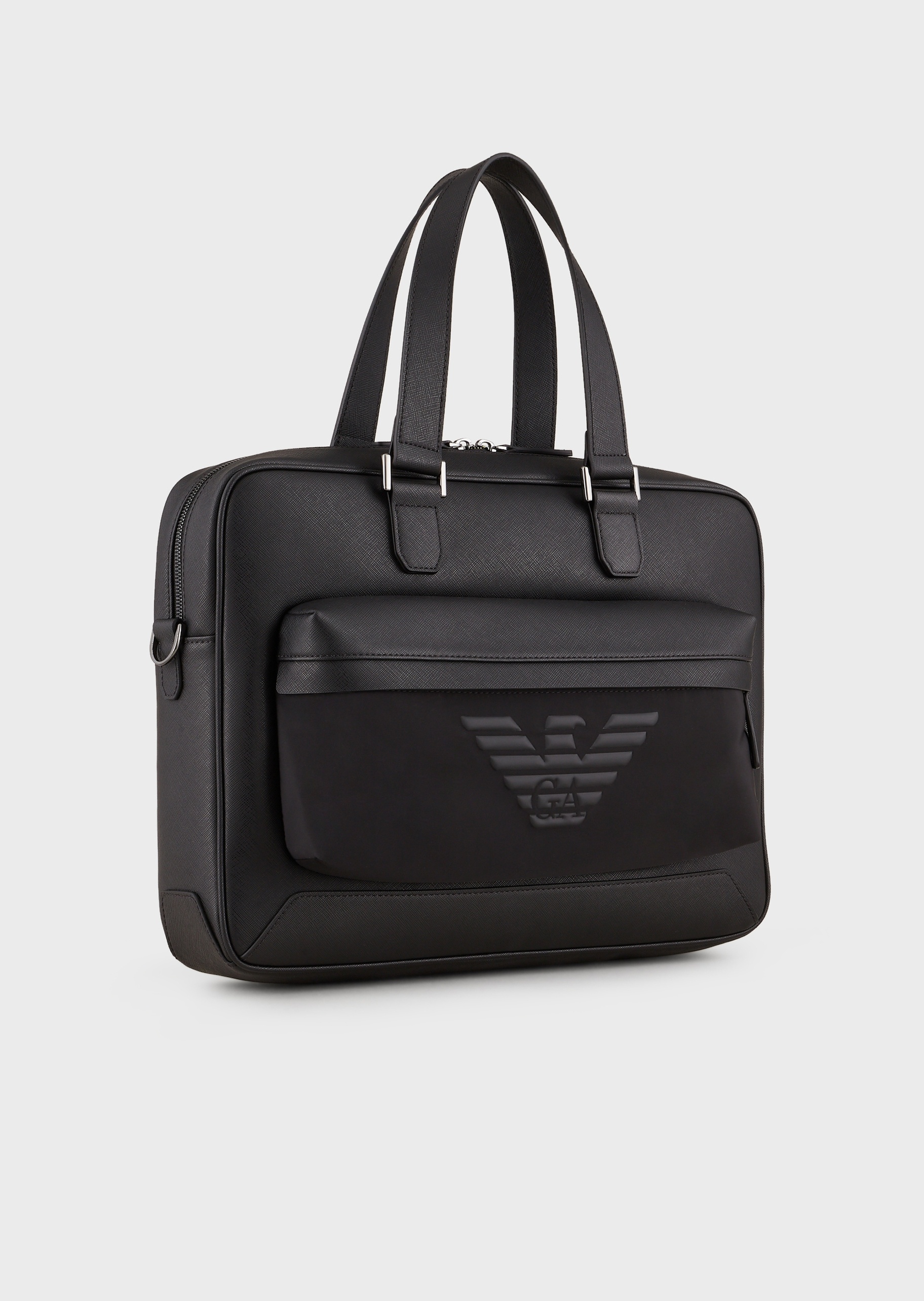 Emporio Armani 男士经典双拉链手提包