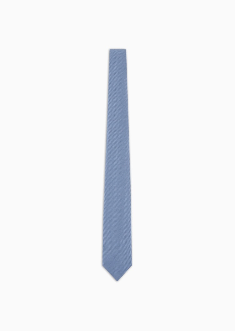 Giorgio Armani 男士桑蚕丝箭头型纯色细斜纹领带