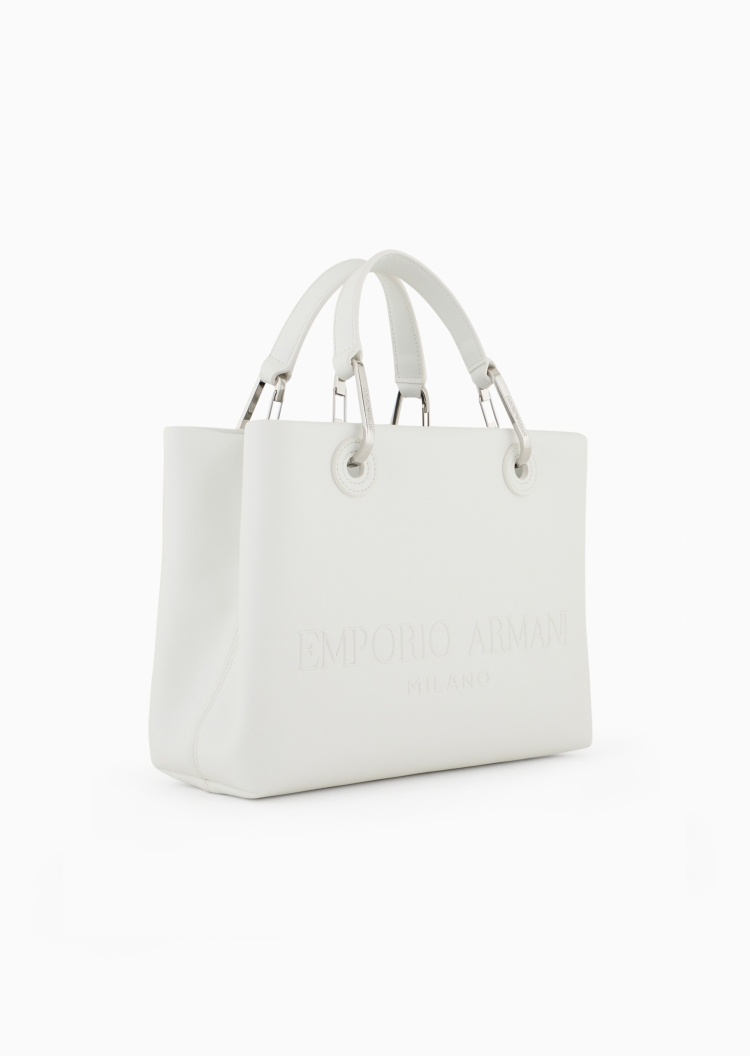 Emporio Armani 女士钩扣子母包可拆卸肩带手提托特包