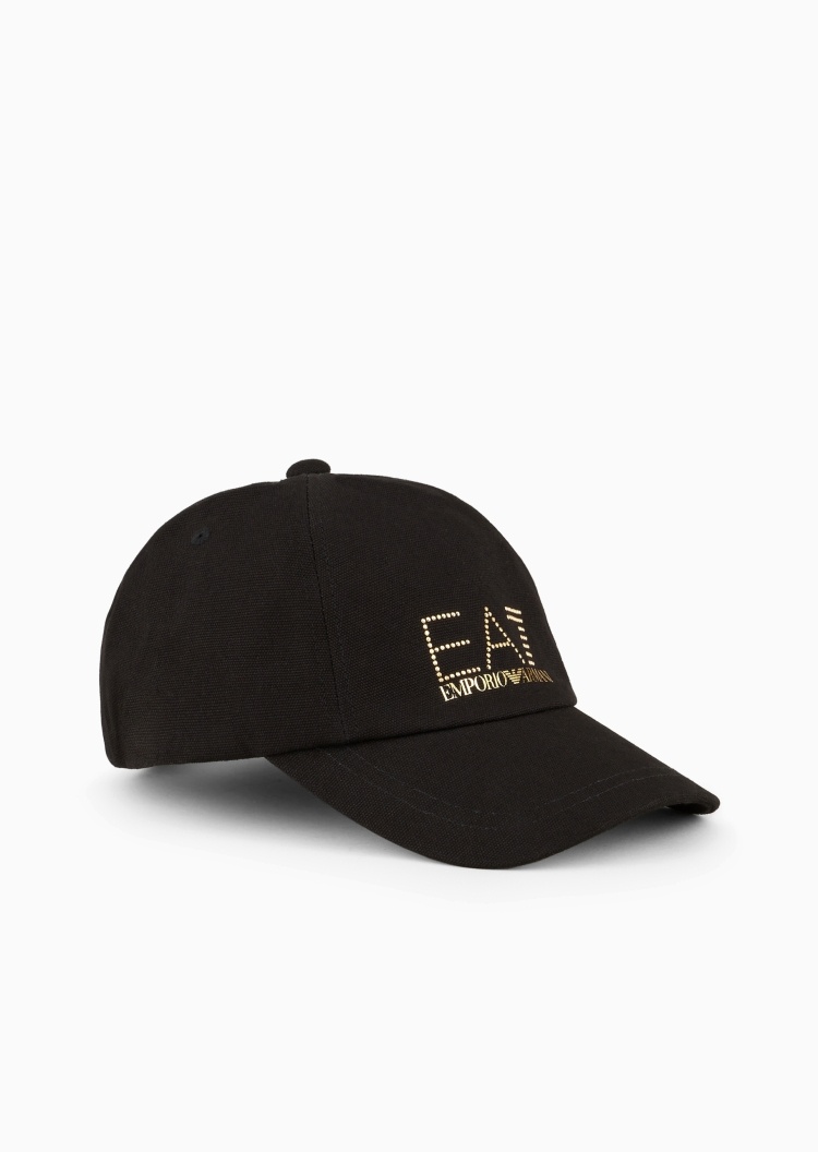 EA7 女士全棉封扣圆顶弯檐时尚棒球帽