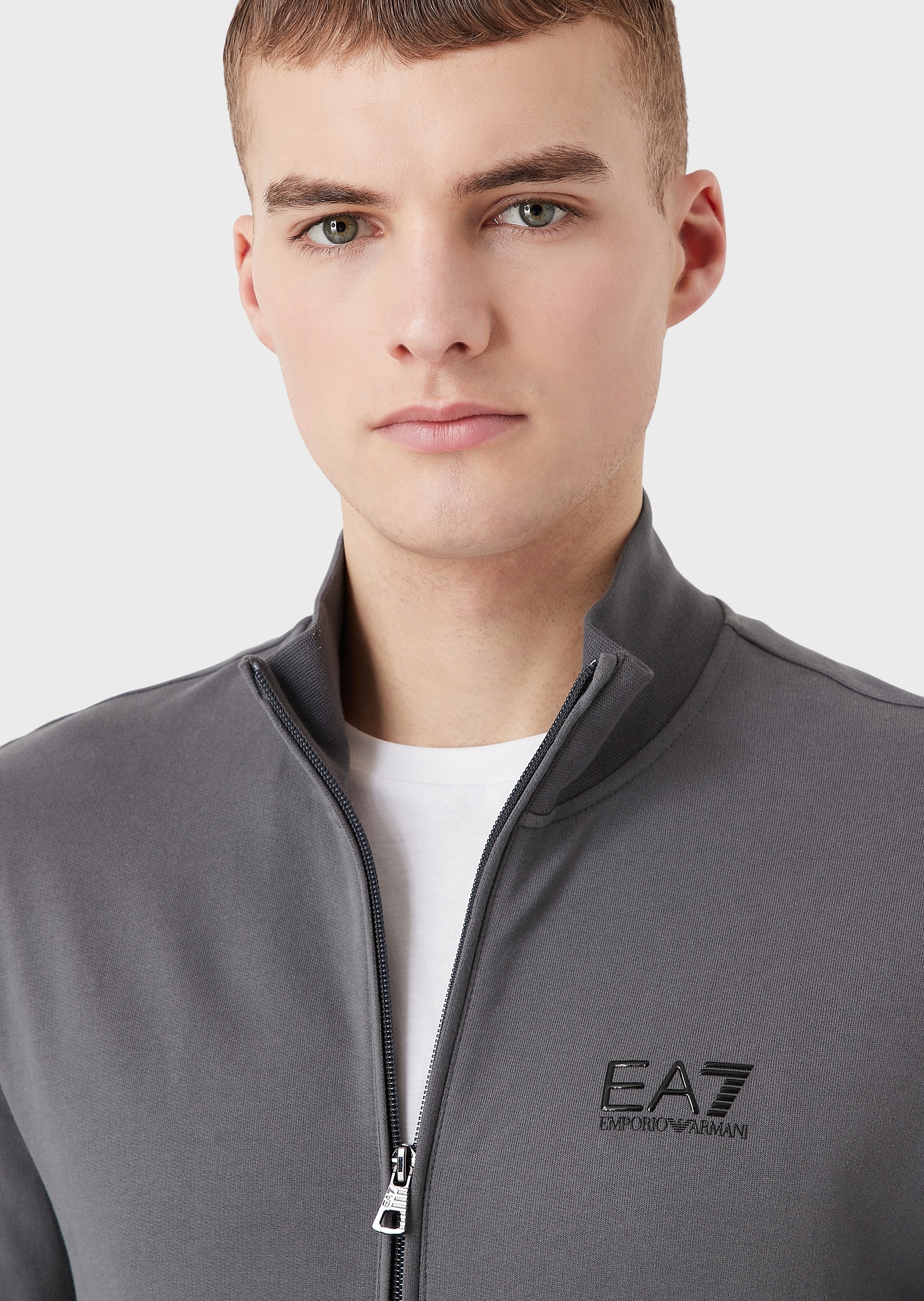 EA7 棉质拉链卫衣