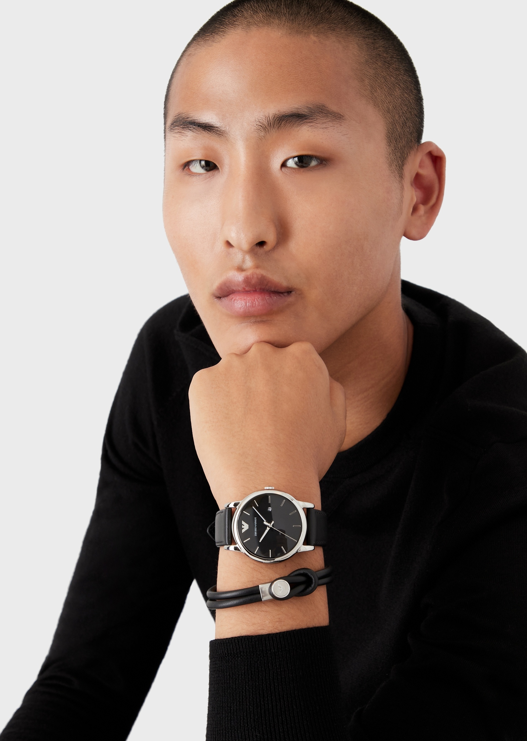 Emporio Armani 复古石英腕表套装