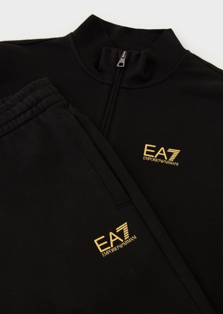 EA7 棉质拉链运动套装