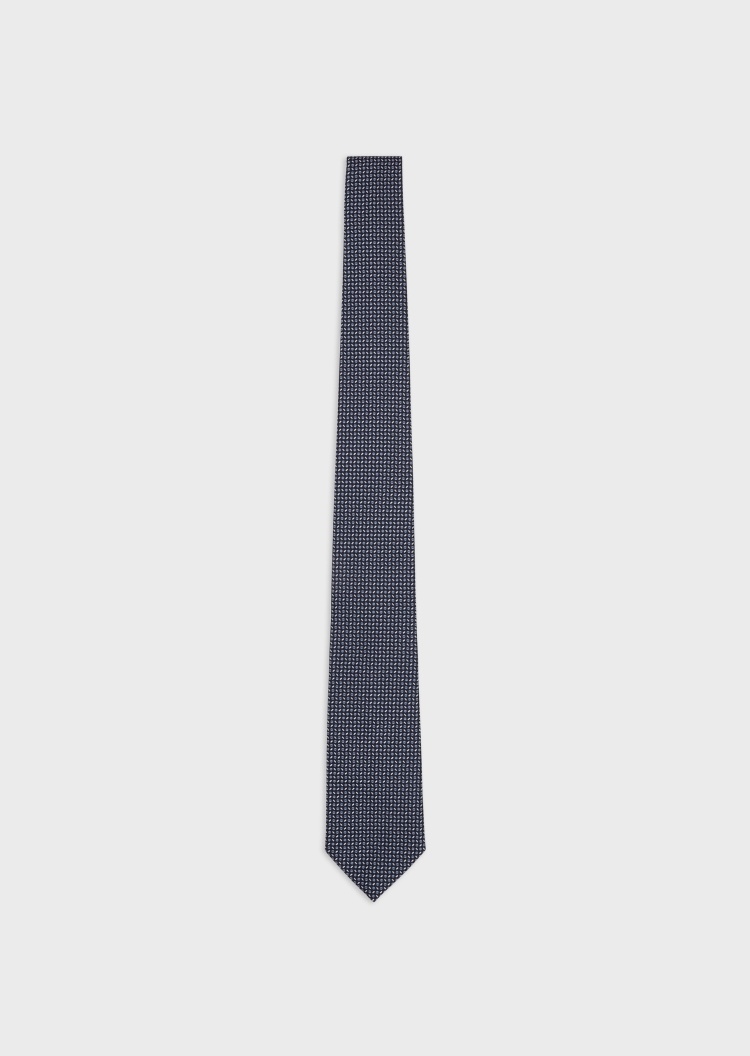 Emporio Armani 提花图案真丝领带