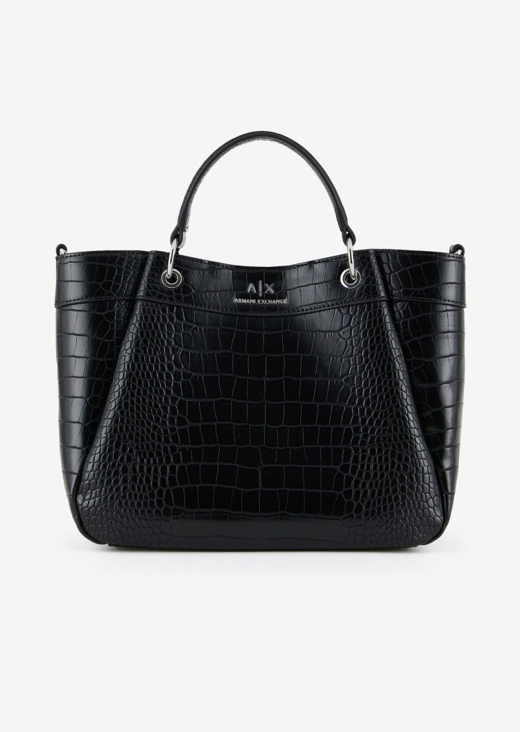 ARMANI EXCHANGE 女士渐变式肩带纹理托特包