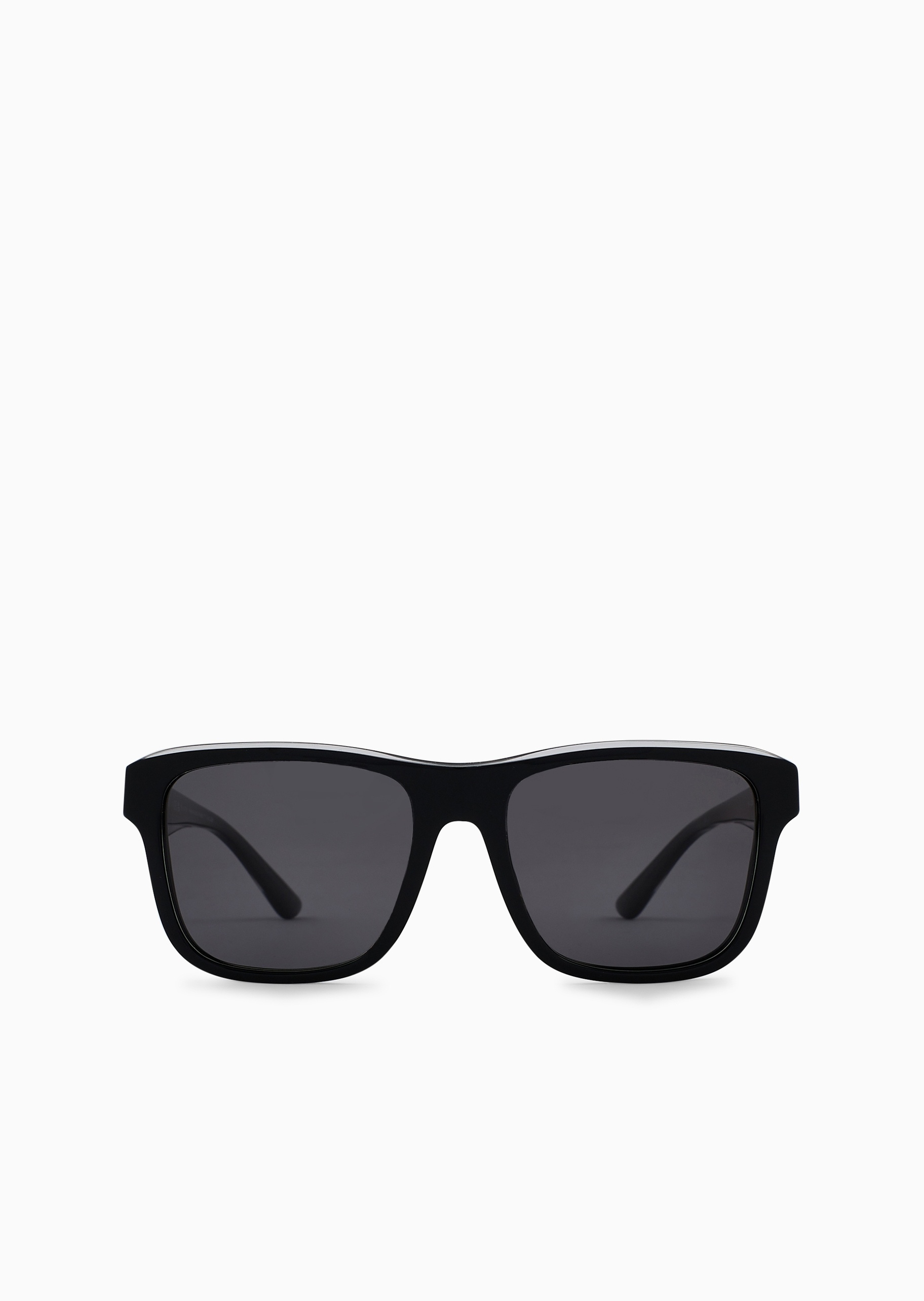 Emporio Armani 男士枕形粗框透明细节偏光太阳眼镜