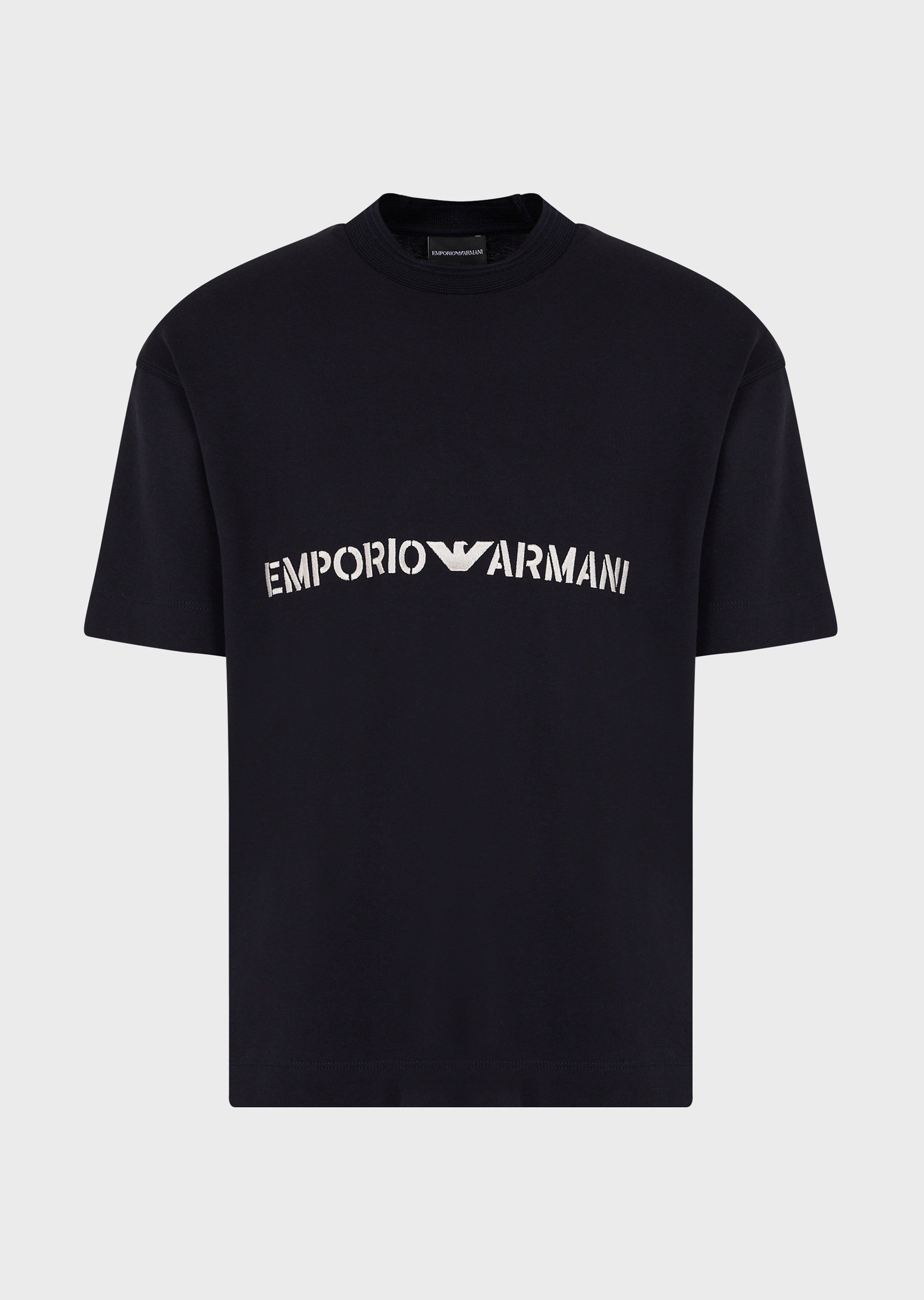 Emporio Armani 男士军装风刺绣标棉质T恤