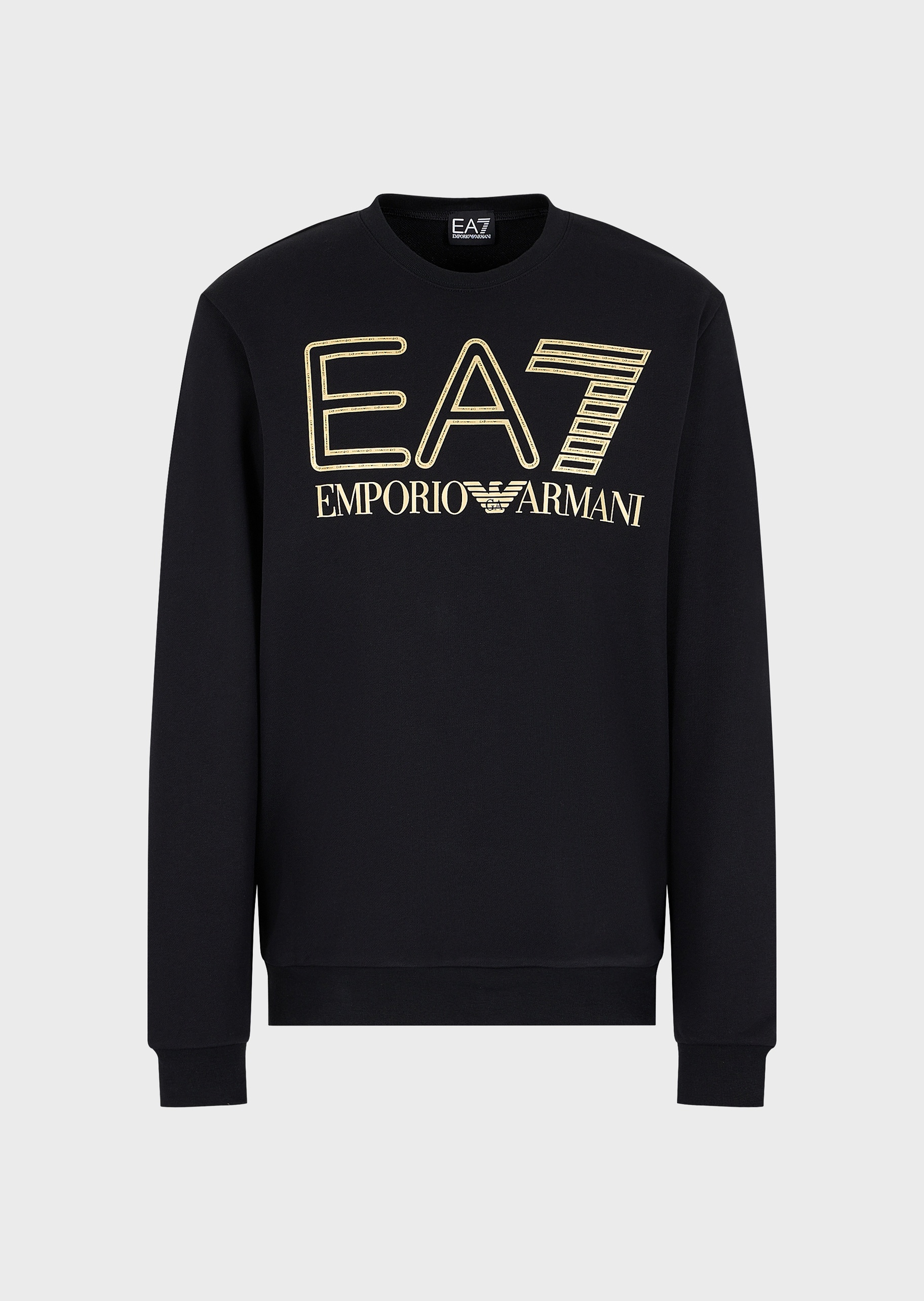 EA7 男士镂空大LOGO棉运动卫衣