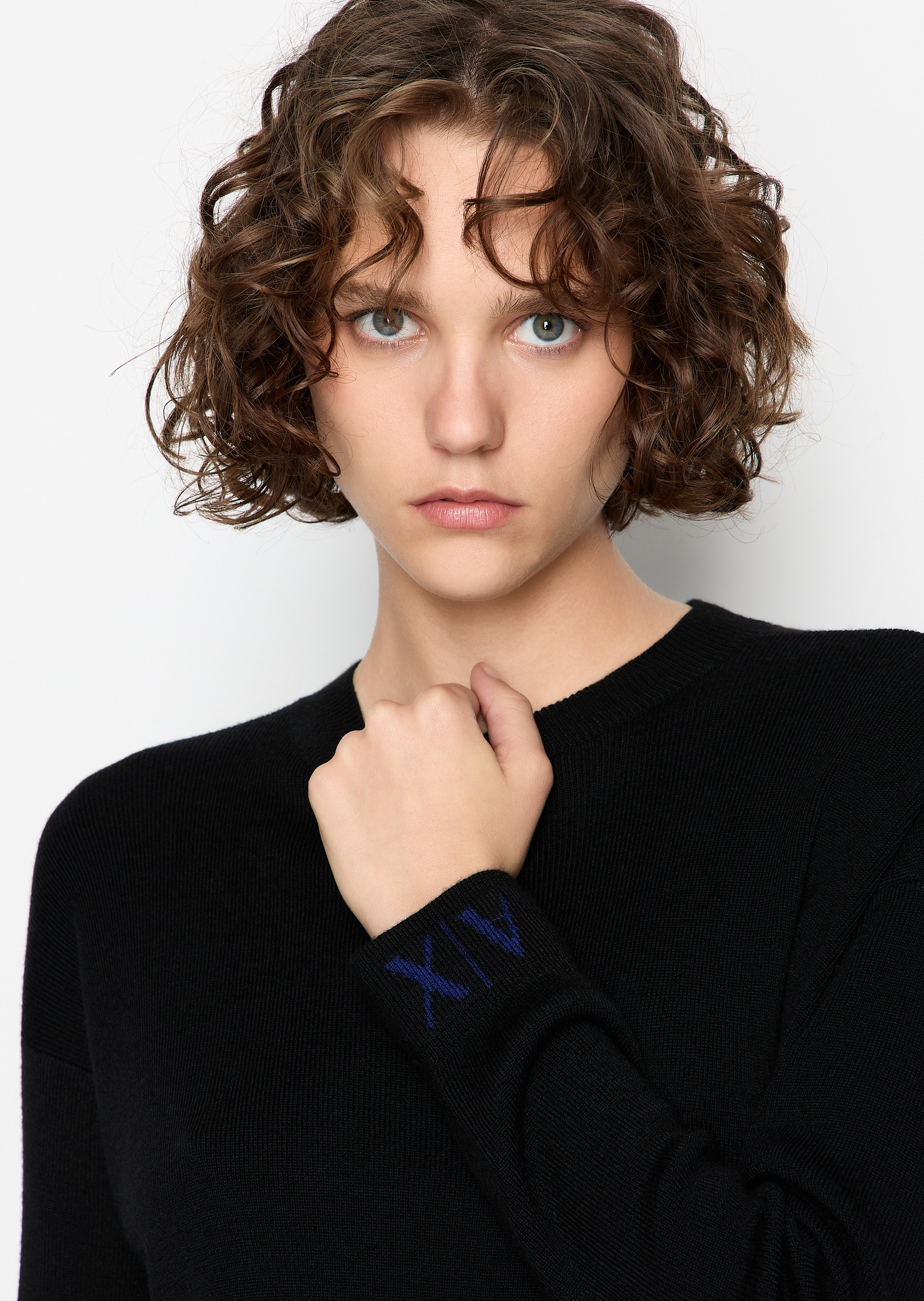 ARMANI EXCHANGE 女士长袖针织羊毛连衣裙