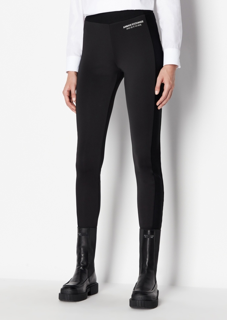 ARMANI EXCHANGE 女士印花拼接紧身铅笔裤