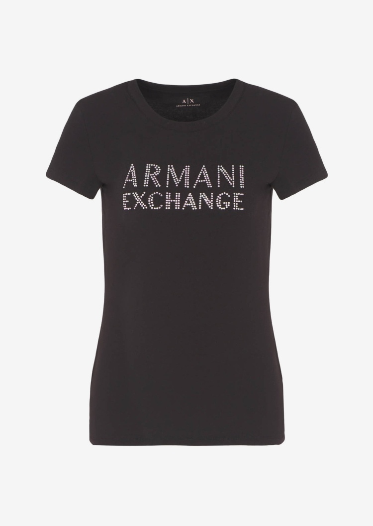 ARMANI EXCHANGE 女士圆领修身棉质短袖T恤