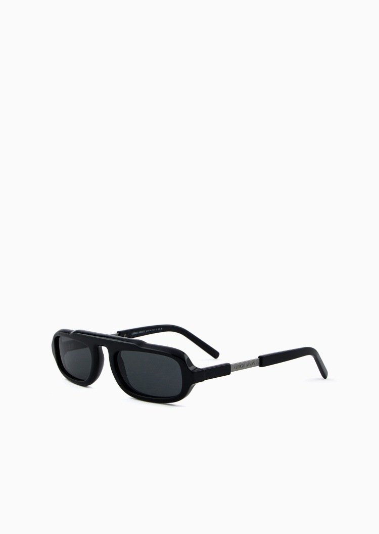 Giorgio Armani 男士时尚高鼻梁潮流矩形扁框太阳镜