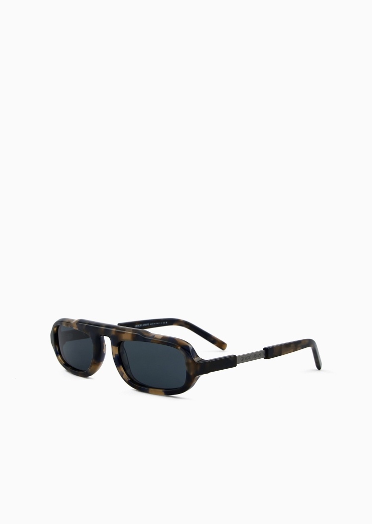 Giorgio Armani 男士时尚高鼻梁潮流矩形扁框太阳眼镜