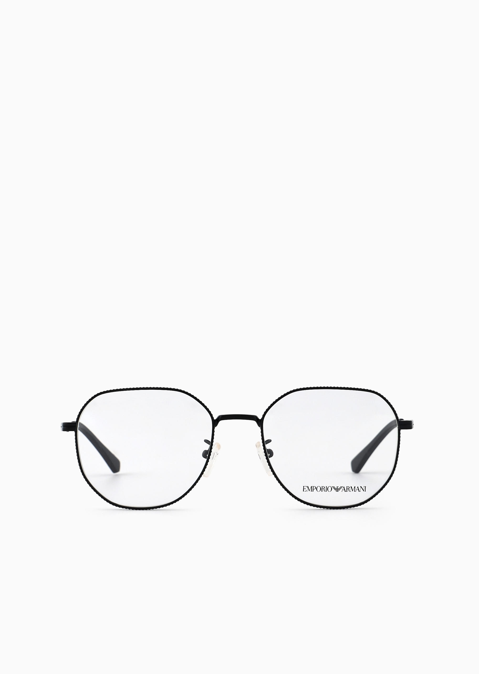Emporio Armani 男士复古简约商务金属细框圆形光学眼镜