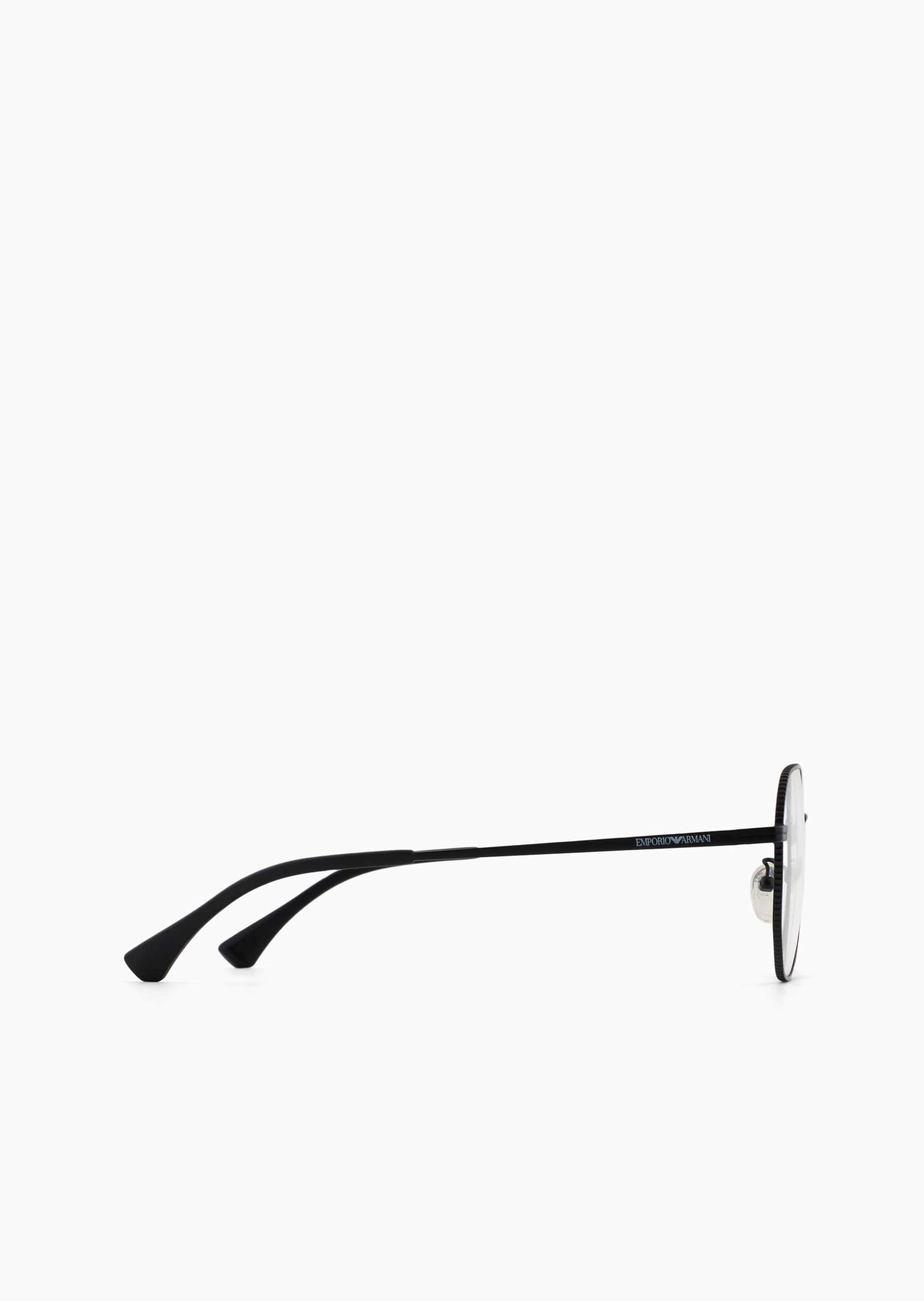 Emporio Armani 男士复古简约商务金属细框圆形光学眼镜