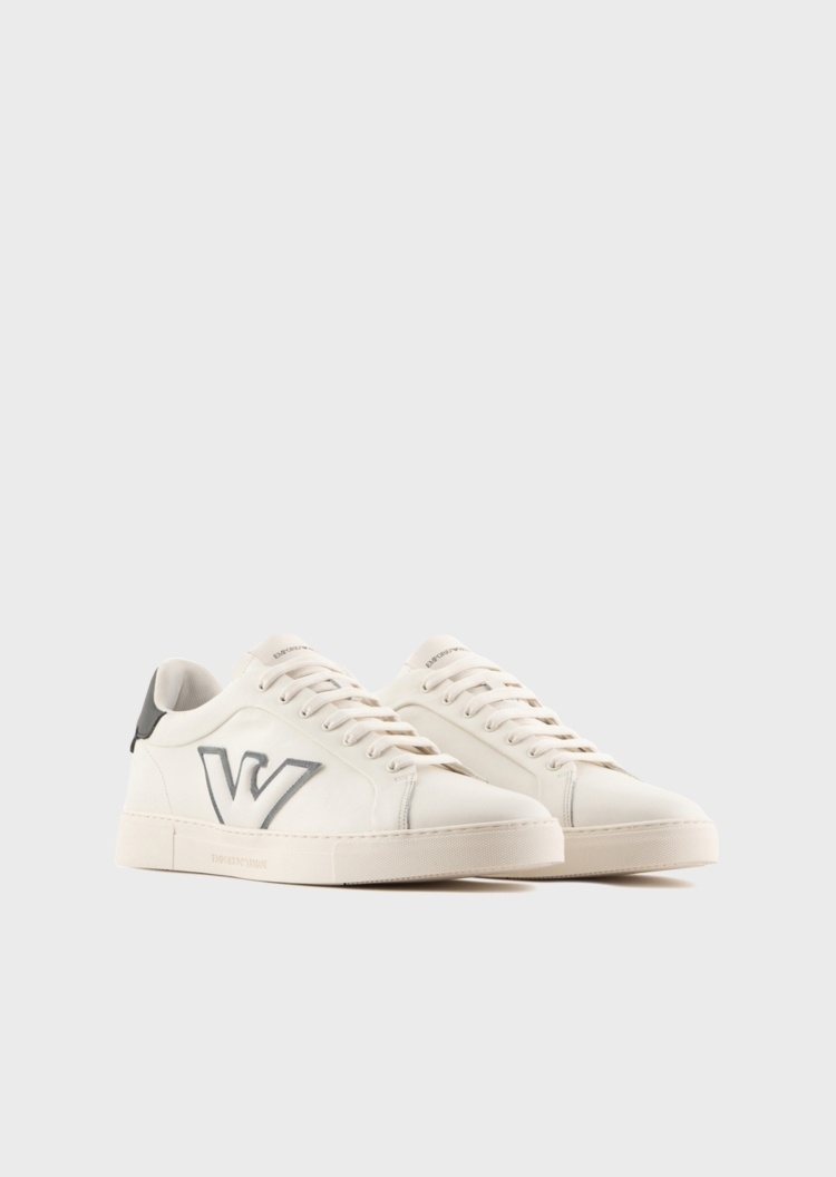 Emporio Armani 男士鹰标贴片休闲运动鞋