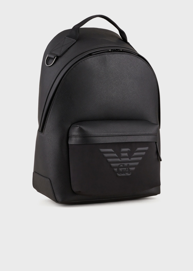 Emporio Armani 男士经典LOGO拉链双肩背包