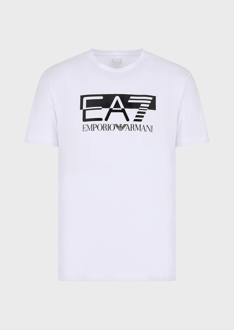 EA7 拼色标识舒适短袖T恤