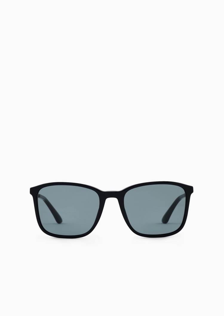 Giorgio Armani 男士休闲简约时尚矩形框条纹饰边太阳眼镜